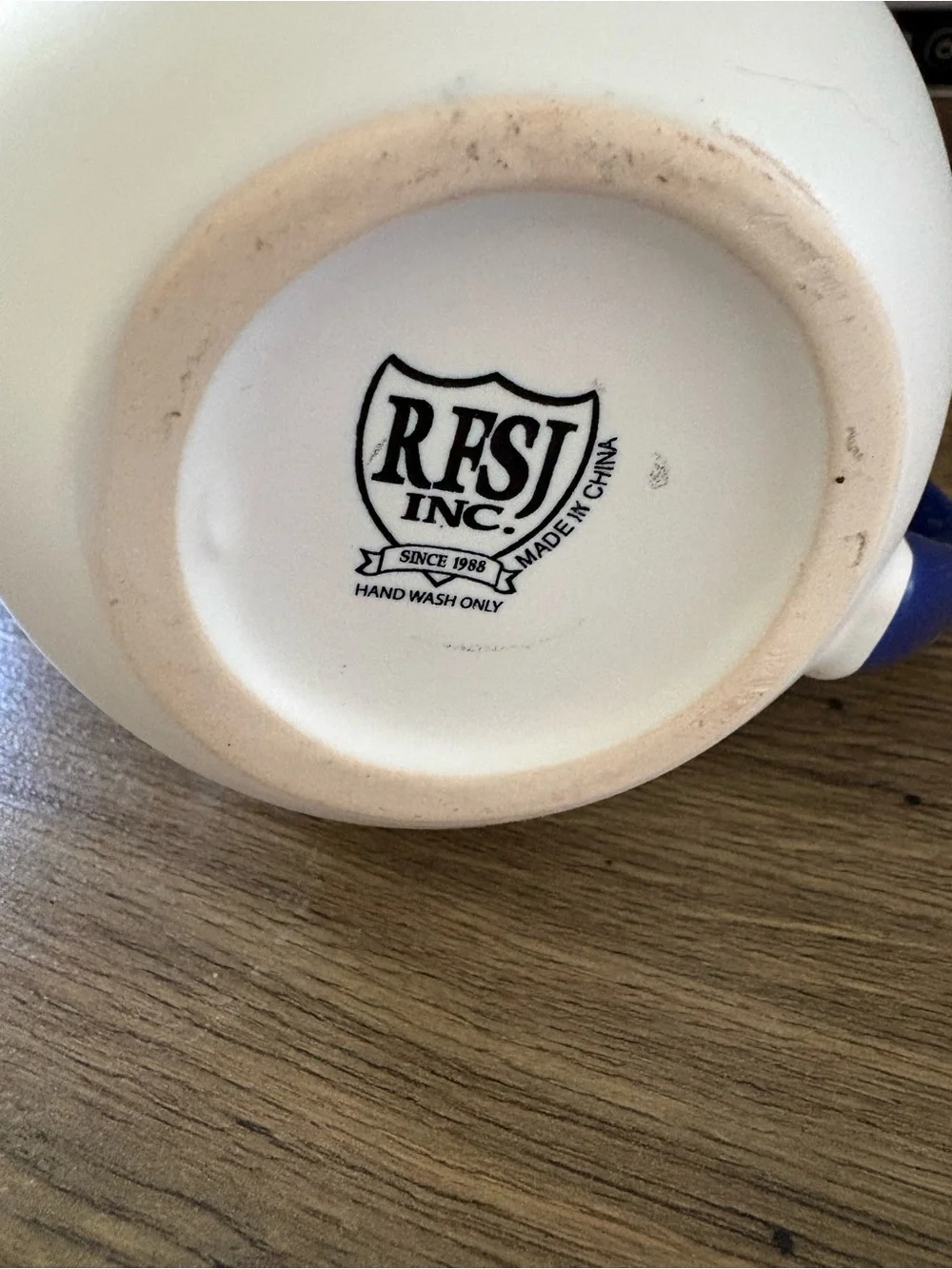 Penn State White and Navy Ceramic Coffee Mug - Team Logo
